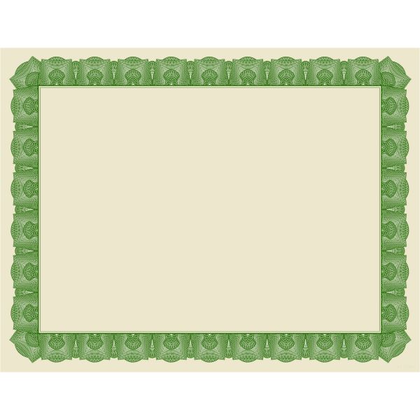 Geographics GEO49016 Tree Free Certificate with Green Border - Natural