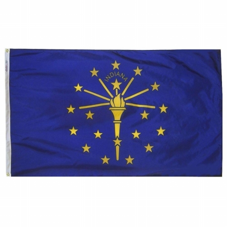 Annin Flagmakers 141660 3 ft. x 5 ft. Nyl-Glo Indiana Flag