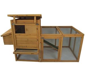 OnlineGymShop CB15810 Outdoor Wooden Chicken Coop Hen House with Run