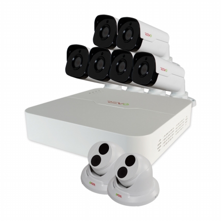 OpenHouse Ultra HD 8 Channel 2TB Network Video Recorder Surveillance System with 4 Megapixel 8 Security Cameras