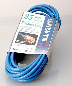 Coleman Cable 25 5.3 Blue Hi-Visibility-Low Temp Outdoor Extension Cord  02367