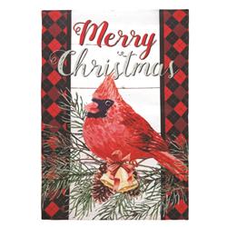 Dicksons M080035 13 x 18 in. Print Merry Christmas Cardinal Polyester Garden Flag
