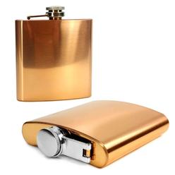FastFood E10-72 6 oz Copper Plated Stainless Steel Hip Flask for Special Occasions