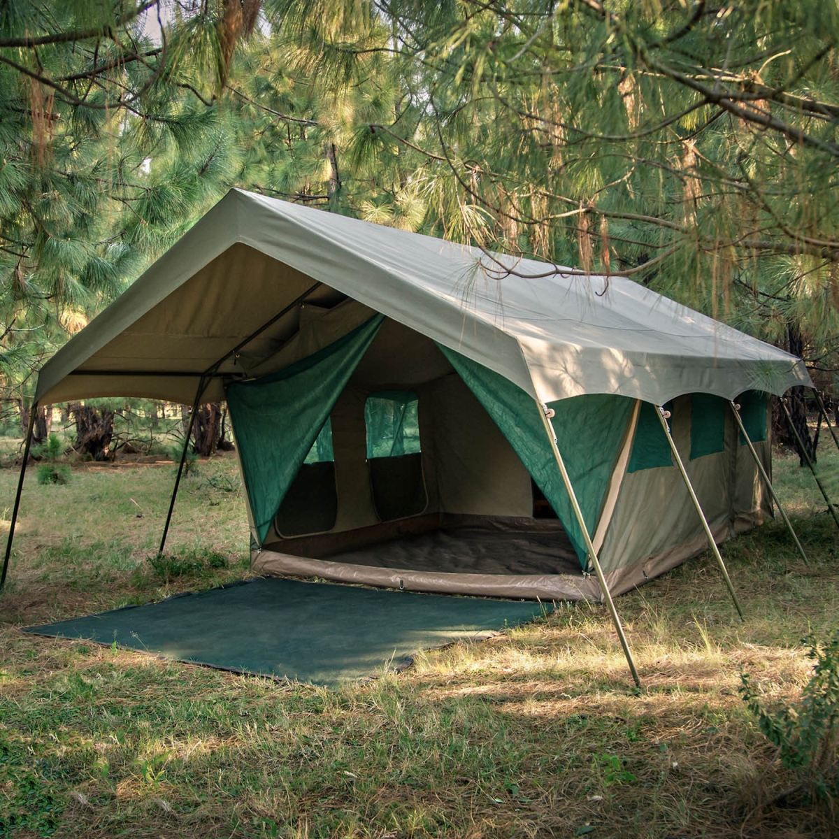 Bushtec Adventure ALFCSDCT Echo 2200 Meru Luxury Canvas Tent for Outfitter&#44; Basecamp