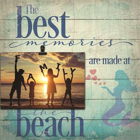 ARTISTIC REFLECTIONS LA1023 10.5 x 10.5 in. The Best Memories Picture Frame Beach Pallet Art