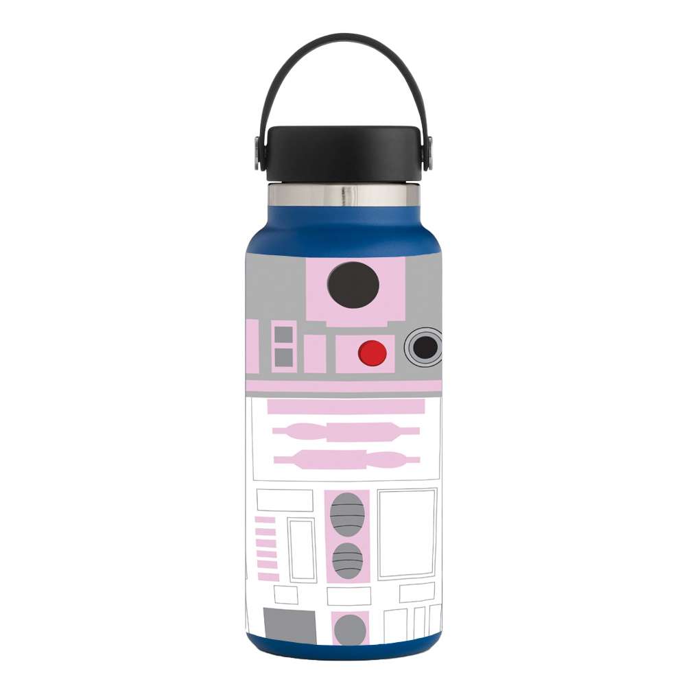 MightySkins HFWI32-Pink Cyber Bot Skin for Hydro Flask 32 oz Wide Mouth - Pink Cyber Bot