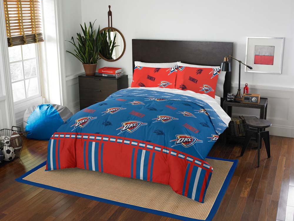 The Northwest Group 1NBA-87500-I033-EDC Oklahoma City Thunder Queen Bed in Bag Set
