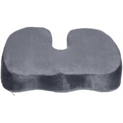 ComfortCreator Coccyx Orthopedic Gel-Enhanced Comfort Foam Seat Cushion, Grey