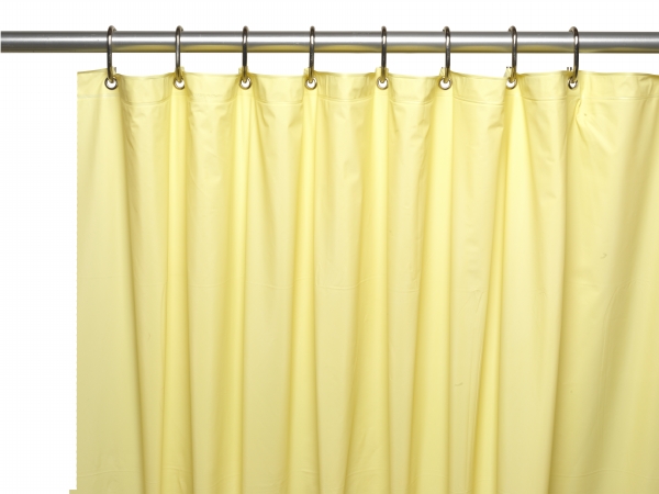 Livingquarters USC-8-12 8-gauge Anti Mildew Shower Curtain Liner, Yellow