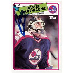 Autograph Warehouse 621088 Daniel Berthiaume Autographed Hockey Card - Winnipeg Jets, 67 - 1988 Topps No.142