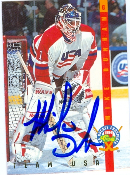 Autograph Warehouse 25000 Mike Dunham Autographed Hockey Card Team Usa