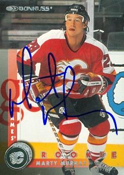Autograph Warehouse 55920 Marty Murray Autographed Hockey Card Calgary Flames 1997 Donruss No .221