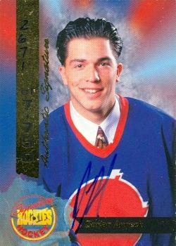 Autograph Warehouse 62234 Dorian Anneck Autographed Hockey Card Winnipeg Jets 1994 Signature Rookies No. 64