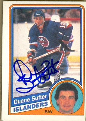 Autograph Warehouse 63022 Duane Sutter Autographed Hockey Card New York Islanders 1984 O-Pee-Chee No. 137