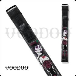 Voodoo Cases VODC22E Voodoo 2 Butts x 2 Shafts Hard Pool Cue Case - Black