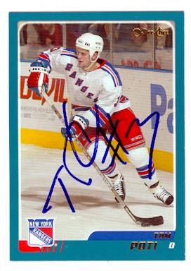 Autograph Warehouse 64452 Tom Poti Autographed Hockey Card New York Rangers 2003 O-Pee-Chee No. 269