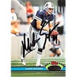Autograph Warehouse 302307 1991 Mike Saxon Autographed No.456 Football Card - Dallas Cowboys