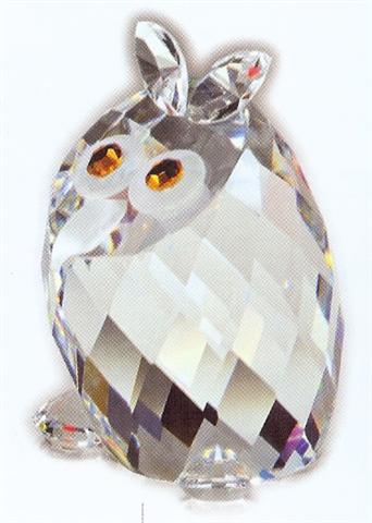 Asfour Crystal 694-65 1.61 L x 2.16 H in. Crystal Owl Birds Figurines