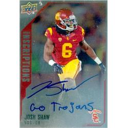 Autograph Warehouse 585170 Josh Shaw Autographed Football Card - USC Trojans 2015 Upper Deck Chrome Inscriptions Rookie - No.OS