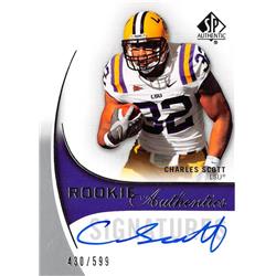 Autograph Warehouse 585122 Charles Scott Autographed Football Card - LSU TIgers 2010 Upper Deck SPA Rookie - No.167