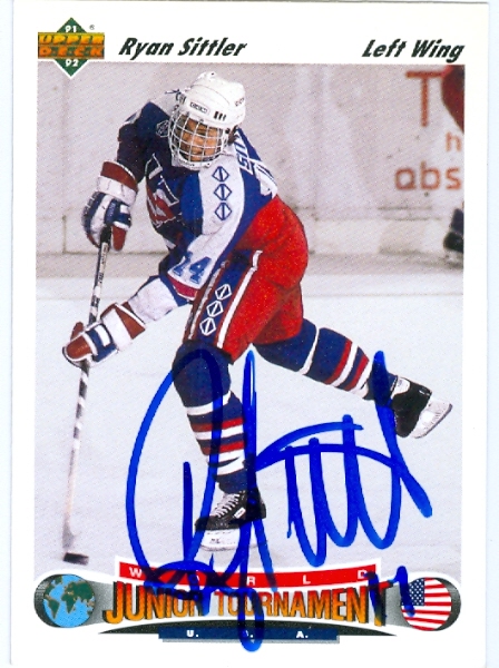 Autograph Warehouse 24984 Ryan Sittler Autographed Hockey Card Team Usa