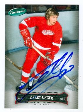 Autograph Warehouse Garry Unger autographed hockey card (Detroit Red Wings) 2007 Parkhurst No.146