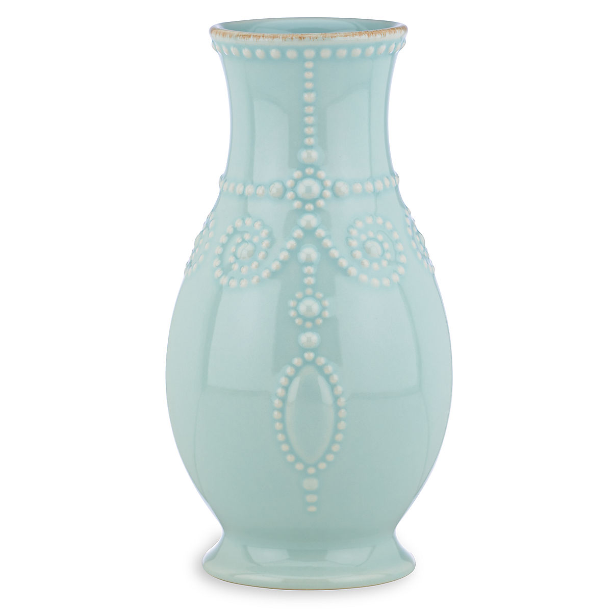 Lenox 869509 French Perle Ice Blue Fluted Vase, 8