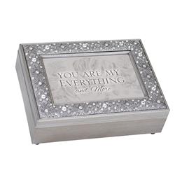 Dicksons FM103GB You are My Everything - Music Keepsake Box, Silver Metal Chest