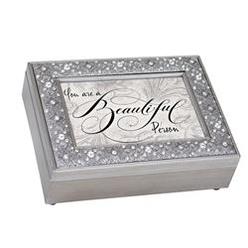 Dicksons FM120GB You are a Beautiful - Music Keepsake Box, Silver Metal Chest