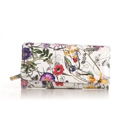 Bravo Handbags WB47-01 Flower Print Leather Wallet Handbag - Large