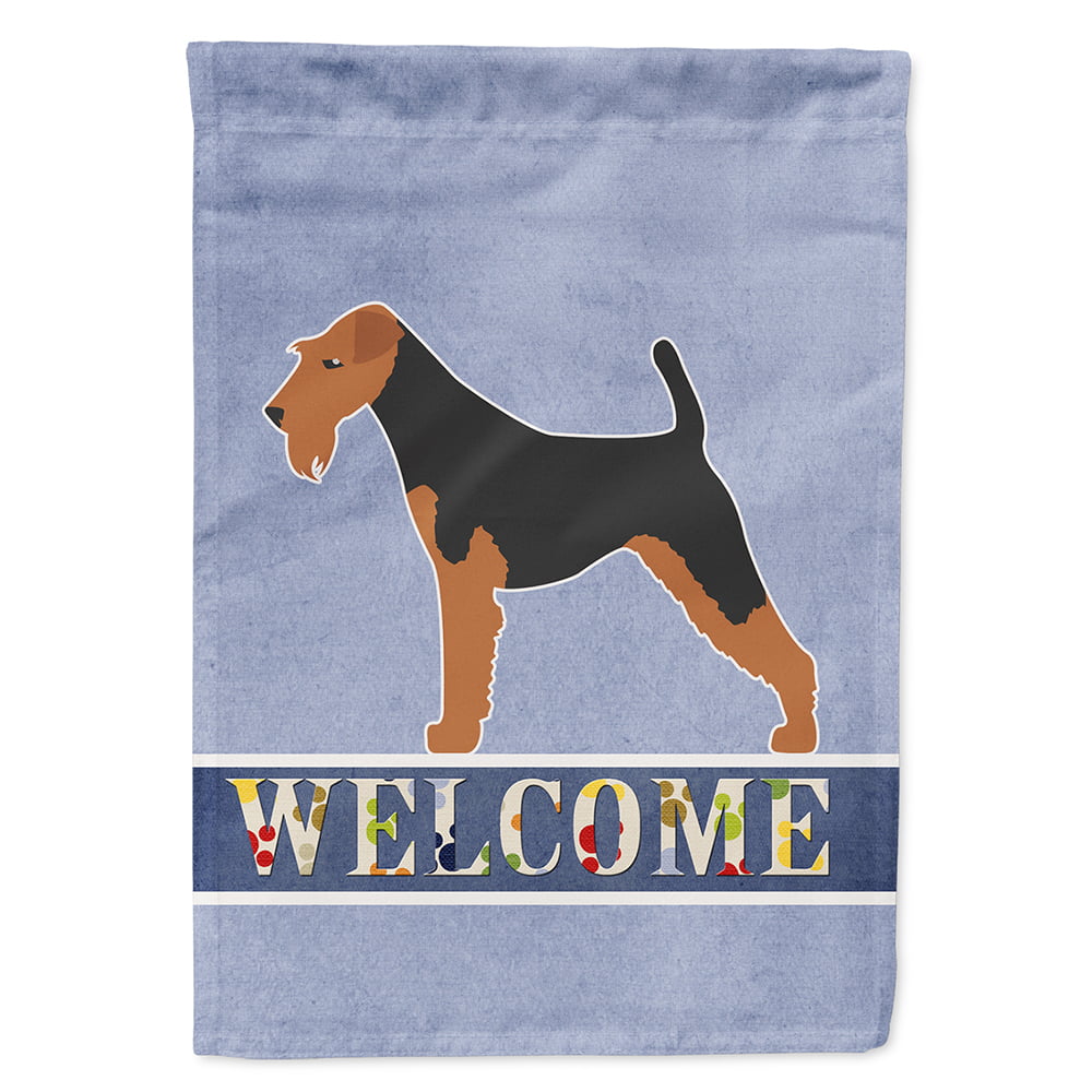 Caroline's Treasures BB5489CHF Welsh Terrier Welcome Flag Canvas House Size