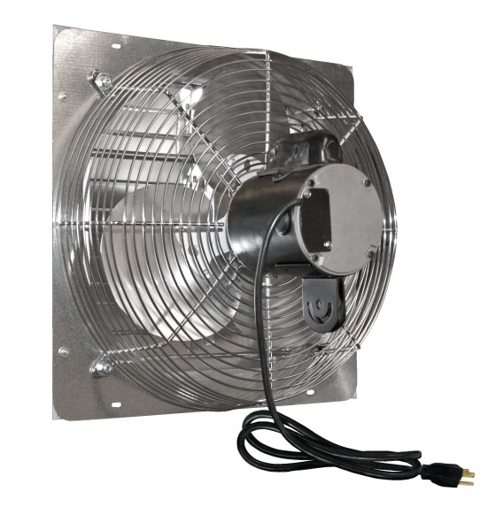 J&D Manufacturing J and D VES20C 20 In. Shutter Exhaust Fan With Cord 1-3 Hp
