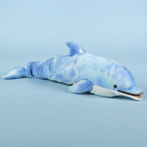 Sunny Toys NP8108B 24 In. Dolphin - Blue- Animal Puppet