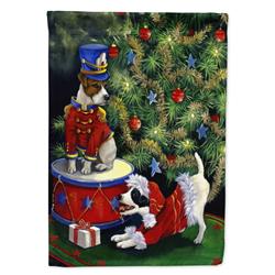 Caroline's Treasures PPP3107CHF 28 x 0.01 x 40 in. Jack Russell Christmas My Gift Canvas House Flag