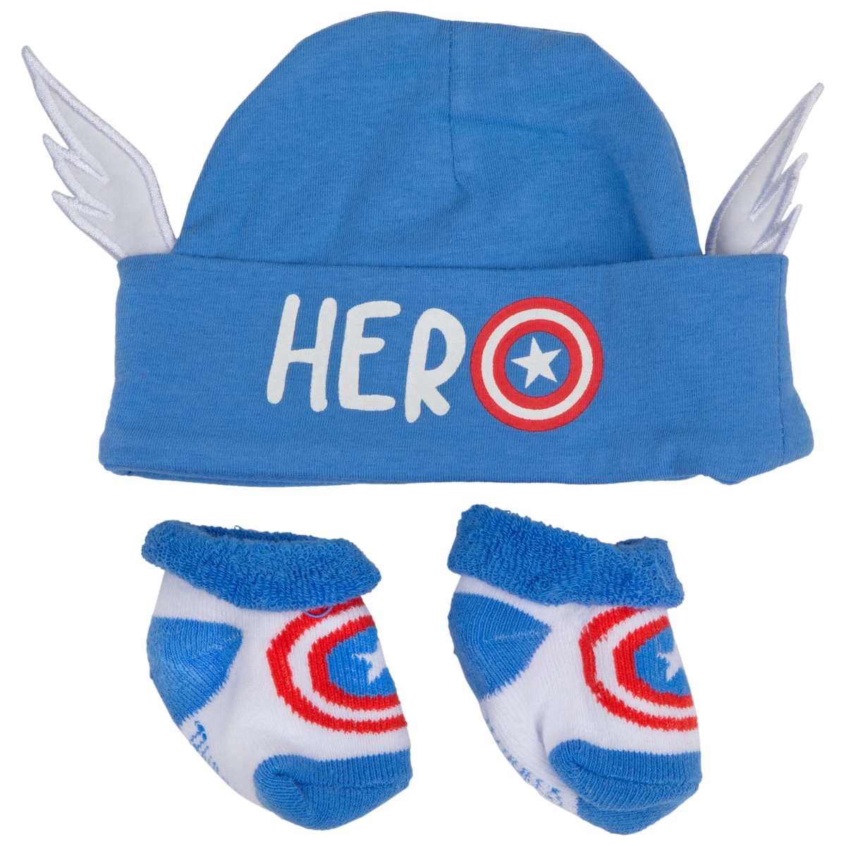 Disney 828525 Captain America Symbol Costume Hat & Sock Set - 2 Piece