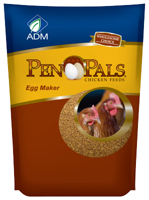 ADM Alliance Nutrition PEN PALS 70010AAABD Pen Pals Chicken Feed, Egg Maker, Non-Medicated, Crumble, 5-Lbs. - Quantity 1