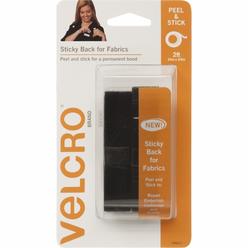 Velcro Hook Eye Adhesive(R) Brand STICKY BACK For Fabric Tape .75X24&'&'-Black
