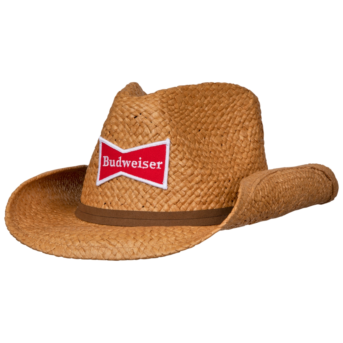 Budweiser 817726 Straw Cowboy Hat with Brown Band