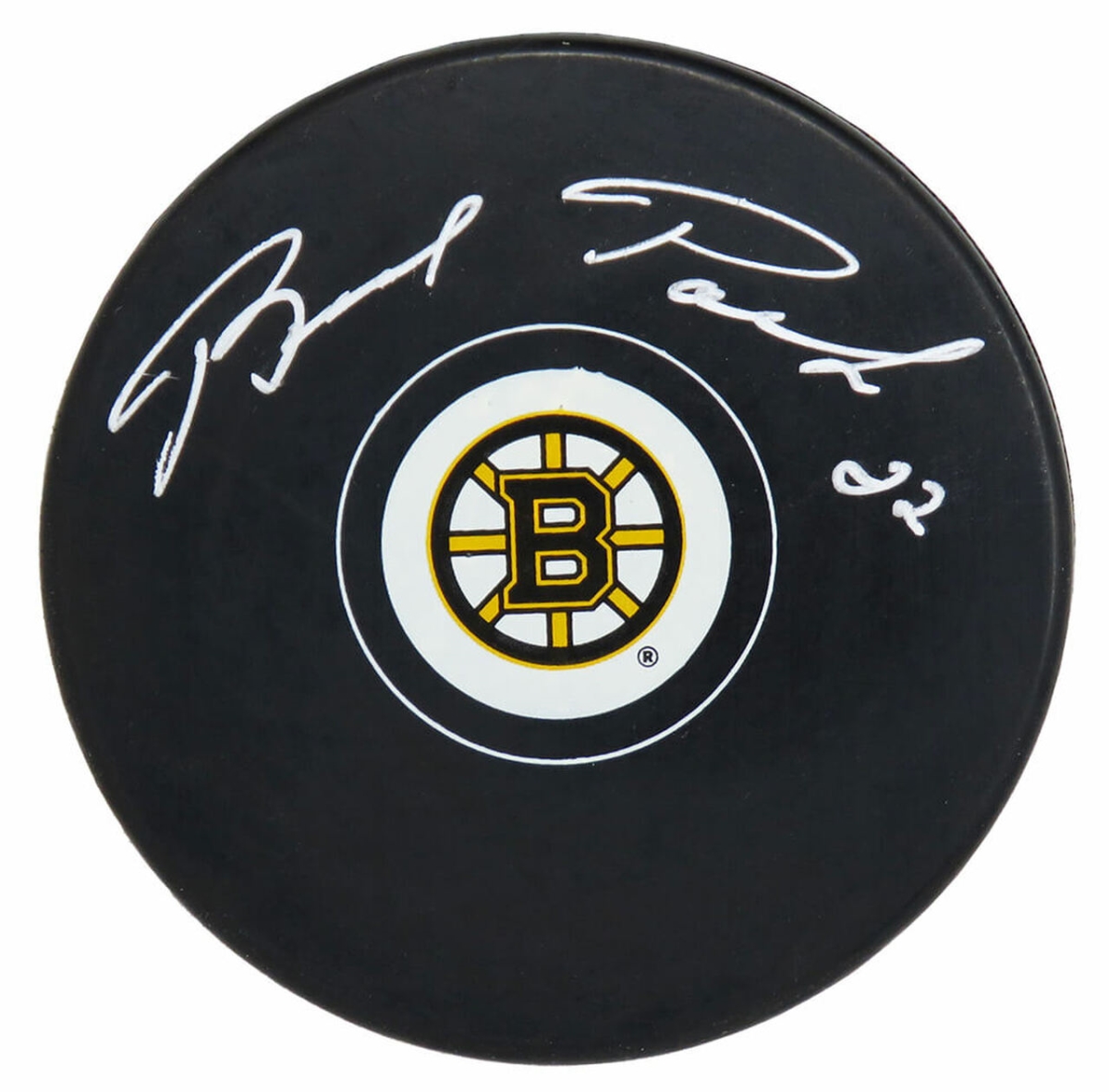 Schwartz Sports Memorabilia PARPUC410 Brad Park Signed Boston Bruins Logo Hockey Puck