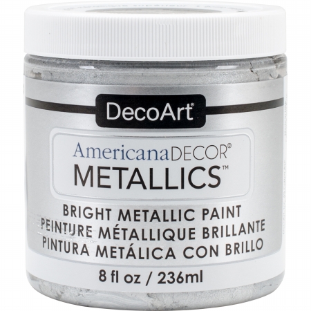 Deco Art ADMTL-07 8 oz Americana Decor Metallic Paint, Sterling Silver
