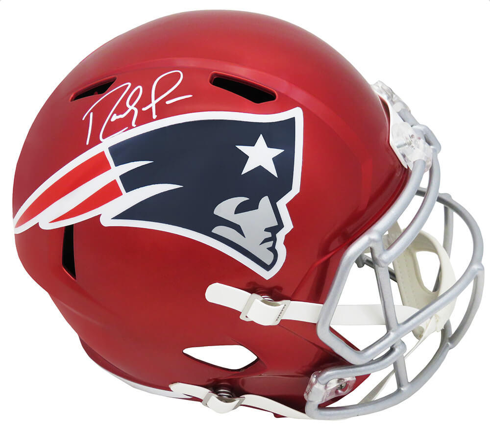 Schwartz Sports Memorabilia MOSREP319 Randy Moss Signed New England Patriots Flash Riddell Full Size Speed Replica Helmet