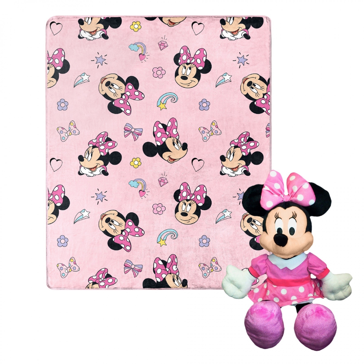 Disney 823753 Disney Minnie Mouse Favorite Things Silk Touch with Plush Hugger