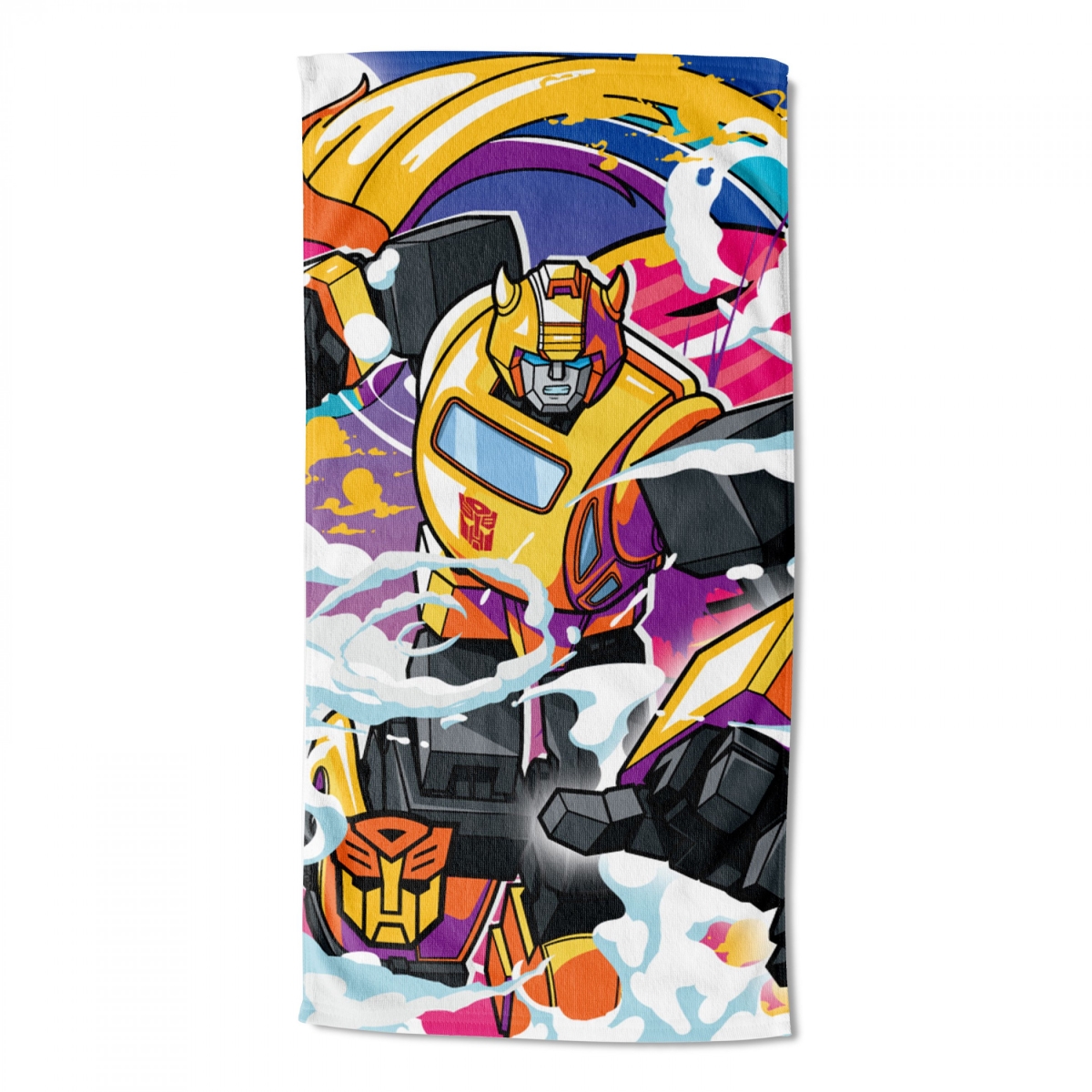 Transformers 835948 30 x 60 in. Transformers Bumblebee Neon Smoke Beach Towel