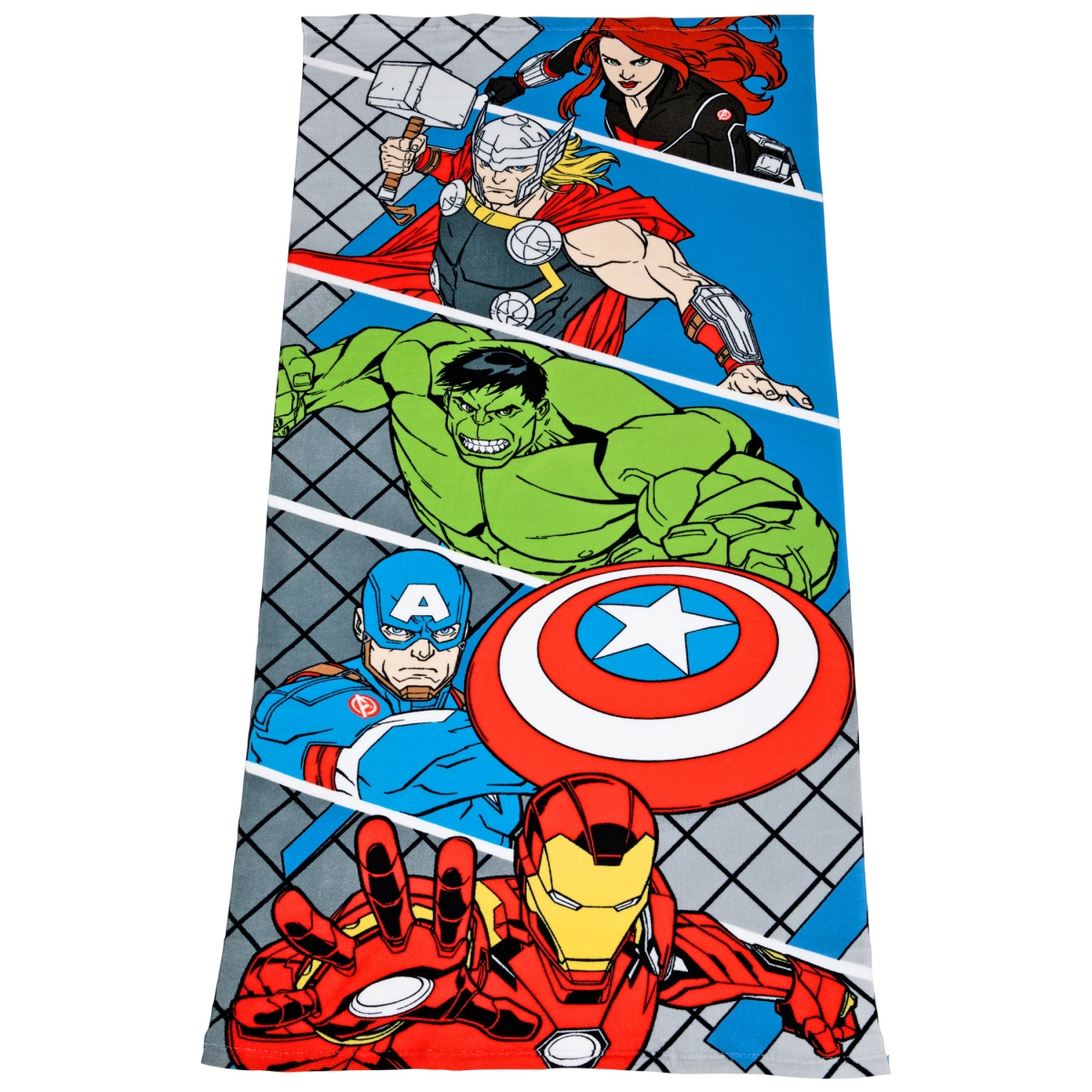 Marvel Heroes & Avengers 845672 27 x 54 in. Marvel Comics the Avengers Microfiber Beach Towel