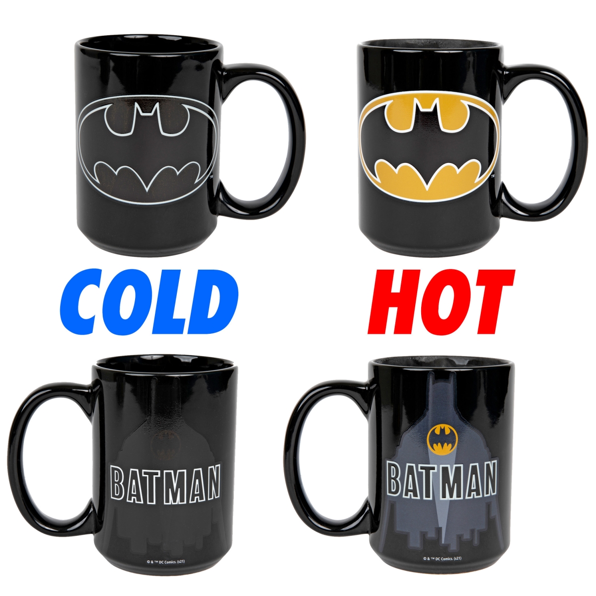 DC Comics 838118 DC Comics Batman Classic Bat Symbol Color Change Mug