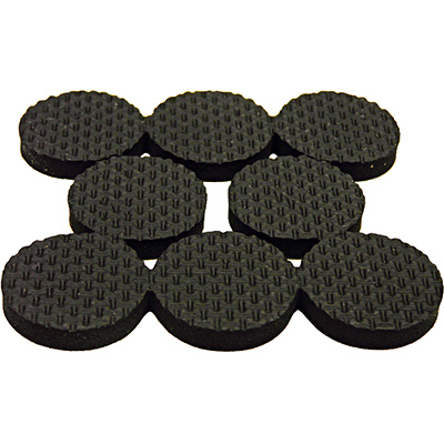 Richelieu America 235715 1 in. TruGuard Round Surface Grip Pads, Black - Pack of 16