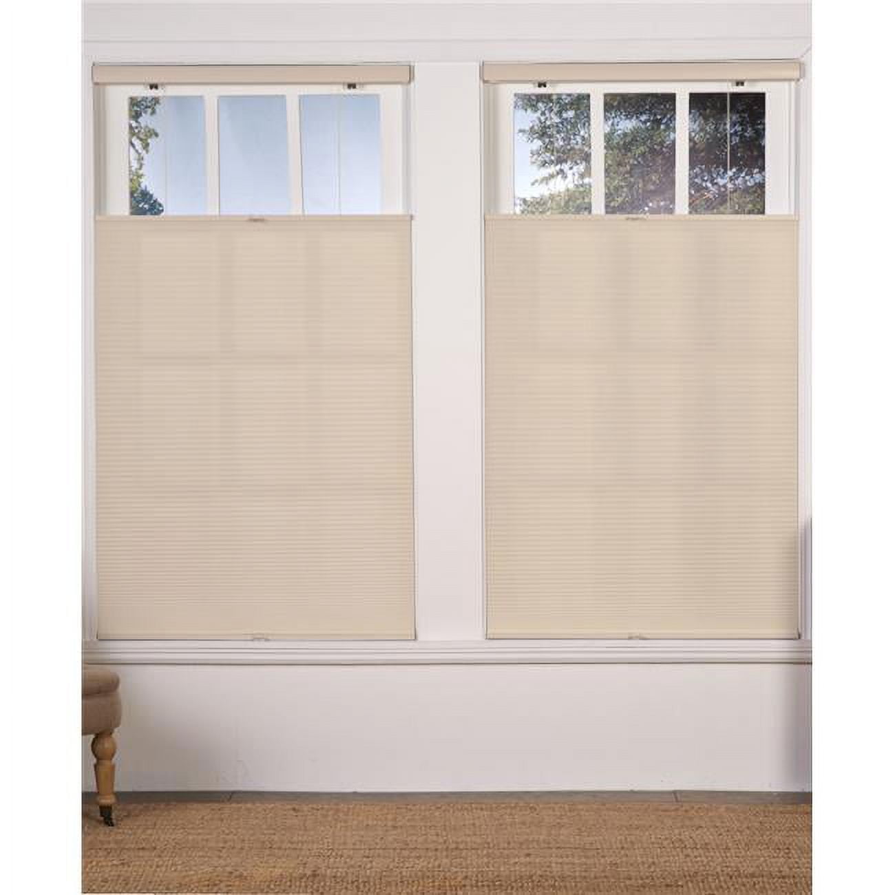 Safe Styles UBG295X64AL Cordless Light Filtering Top Down Bottom Up Shade, Alabaster - 29.5 x 64 in.