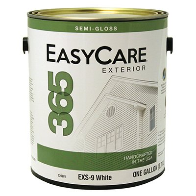 True Value Manufacturing 220201 1 gal EXS-9 Easycare 365 White Exterior Latex House Paint, Durable Acrylic Semi-Gloss