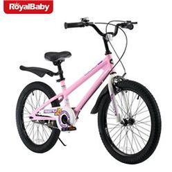 RoyalBaby Freestyle Kids Bike 20 Inch Wheel Bicycle Teens BMX with Dual Hand Brakes Kickstand Boys Girls Ages 6-10 Years, Pink