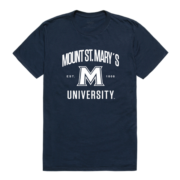 W Republic 526-347-NVY-04 Mount St. Marys University Men Seal T-Shirt, Navy - Extra Large